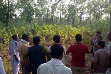 Field Visit by local youth and politicians at DPF
